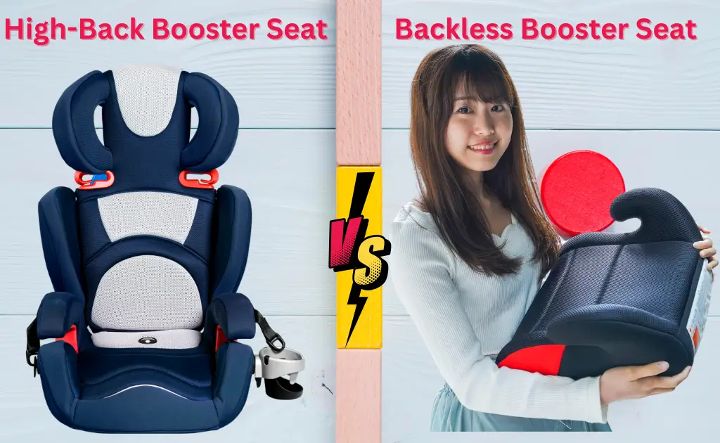 A side-by-side comparison of high-back and backless booster seat