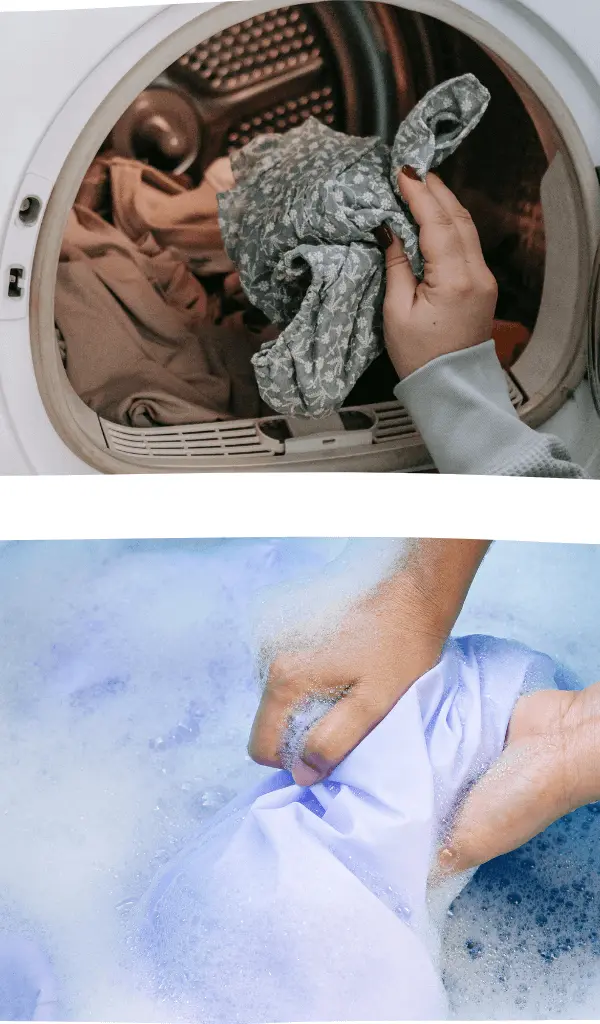 Remove and either hand wash or machine wash baby car seat cover according to manual instructions.