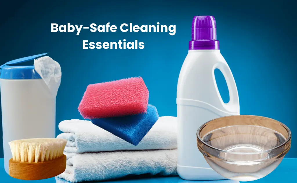 Gentle cleaning supplies that are both effective and safe for baby car seat care at home.