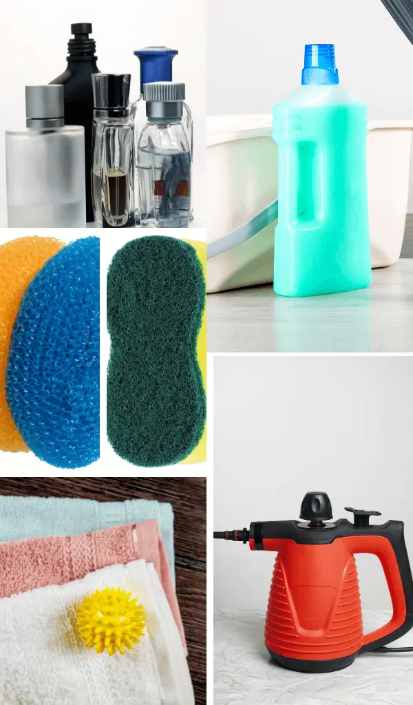 Avoid abrasive materials, bleach, fabric softener and steam cleaners when cleaning a baby car seat.