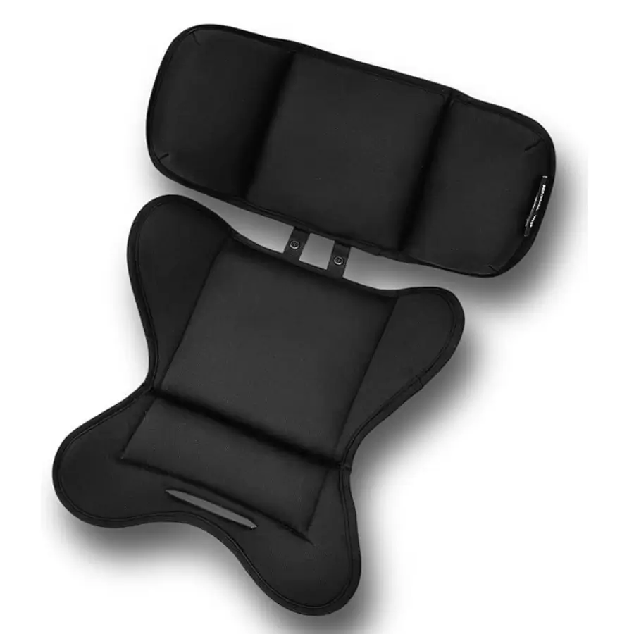 Black infant car seat insert for newborn head and body support &ndash; fits Graco, Chicco, and more.