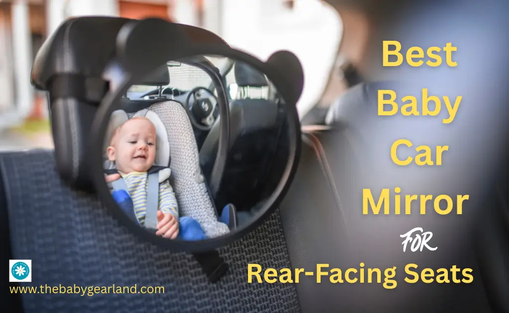 Shatterproof baby car mirror for rear-facing seats in a vehicle.